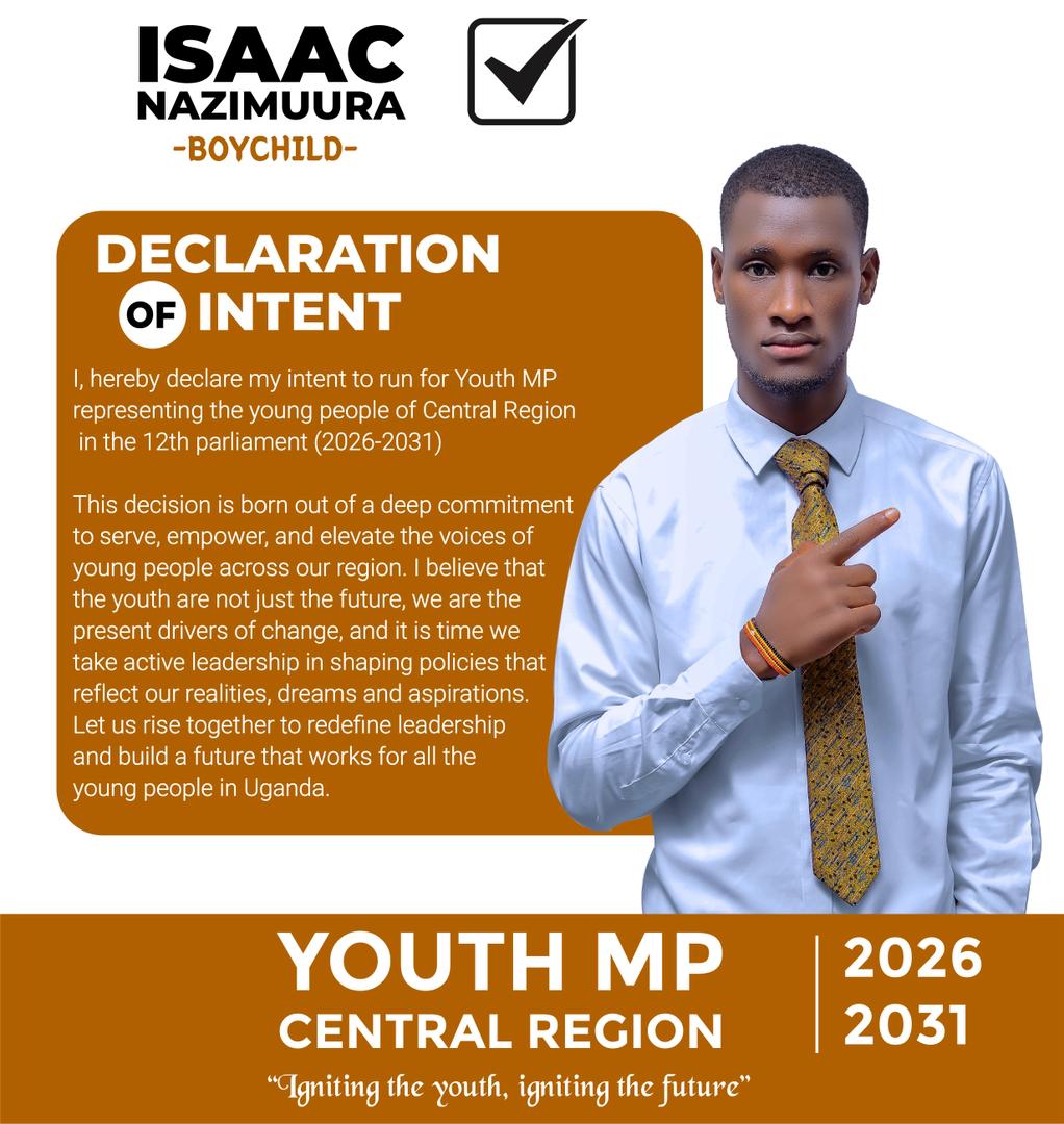 When we discover our purpose, we matter less on our size and focus on delivering what God meant us to fulfill, 
Friends here is Hon Isaac , a youth whose words manifest his ambitions without need to meet him. 
Let's push and support ideas that carry wisdom of leadership.