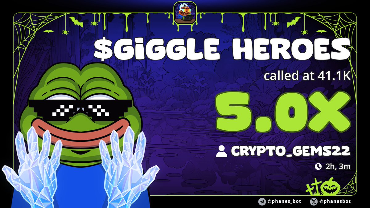 Massive 5x pump from my call on $GIGGLE HEROES
Private Tg frens eating 🥣 good

0xe29a183d8546b18dd95825180419cffc2b264444