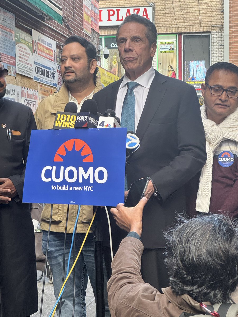 Cuomo on Sid Rosenberg’s 9/11 remark: “I didn't take the remark seriously at the time. And of course, I think it's an offensive comment period. But the is did not come out of my mouth.”

Reporters had to press him on this