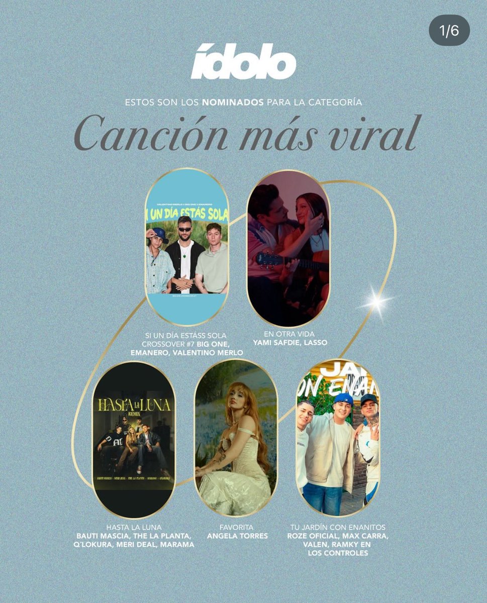 BautiMascia's tweet image. Hasta la luna RMX nominada canción Viral para los premios Ídolo ❤️‍🔥❤️‍🔥 Gracias a ustedes por lo que logran y gracias 2015 por darme esta canción 😍 Nos vemos ahii. Los amo