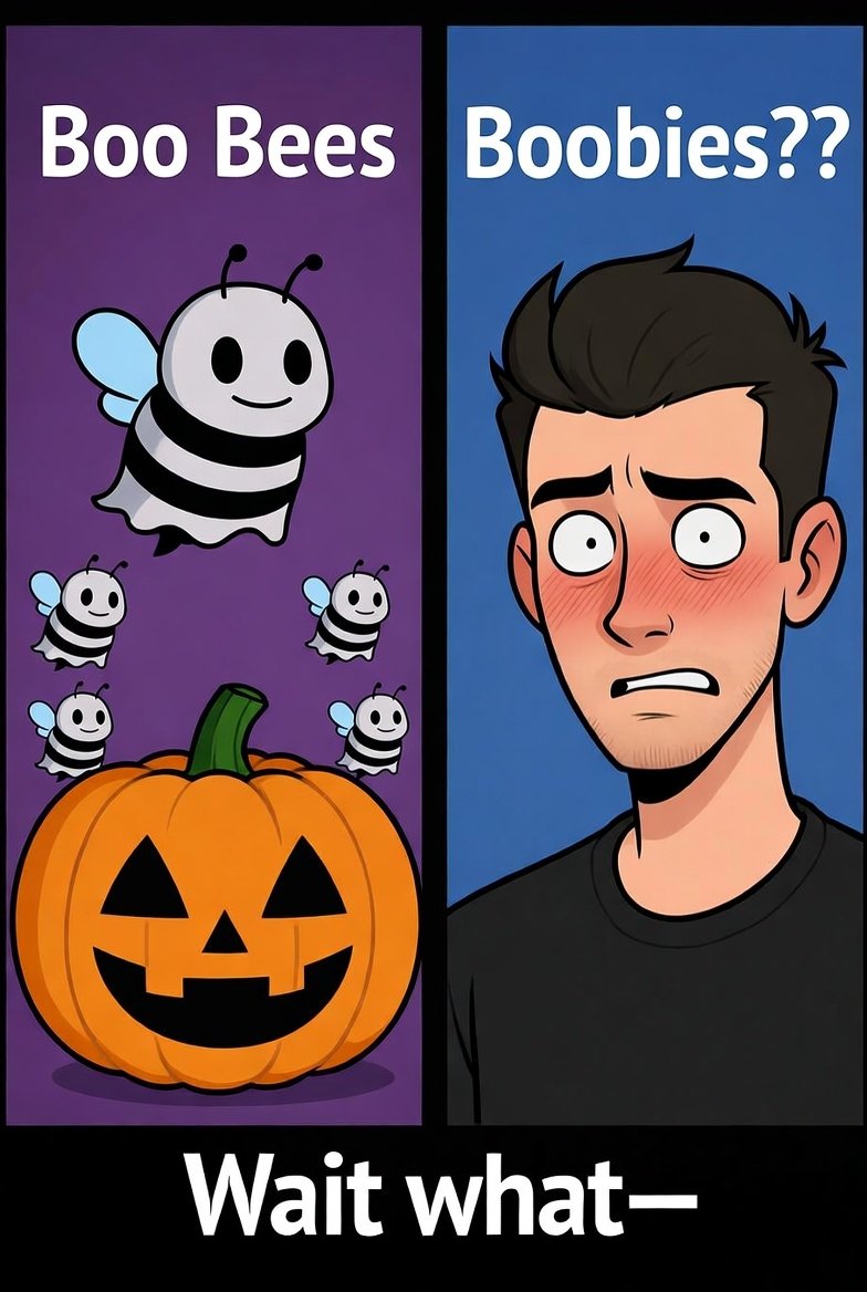 Saber_I66's tweet photo. 👻 When you hear “Boo Bees” during Halloween vs any other time of the year 🐝😏

#FlyWithUs 
#TheLifeBomb
#Boobees
#Halloween https://t.co/CKmd263jgn