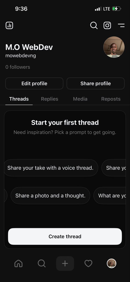 MoWebDev_NG's tweet image. My Instagram and thread account got banned for no reason last month. 
But after seeing this I decided to create a new one and start afresh again, you guys should pls support me @webdesignerng #webdev