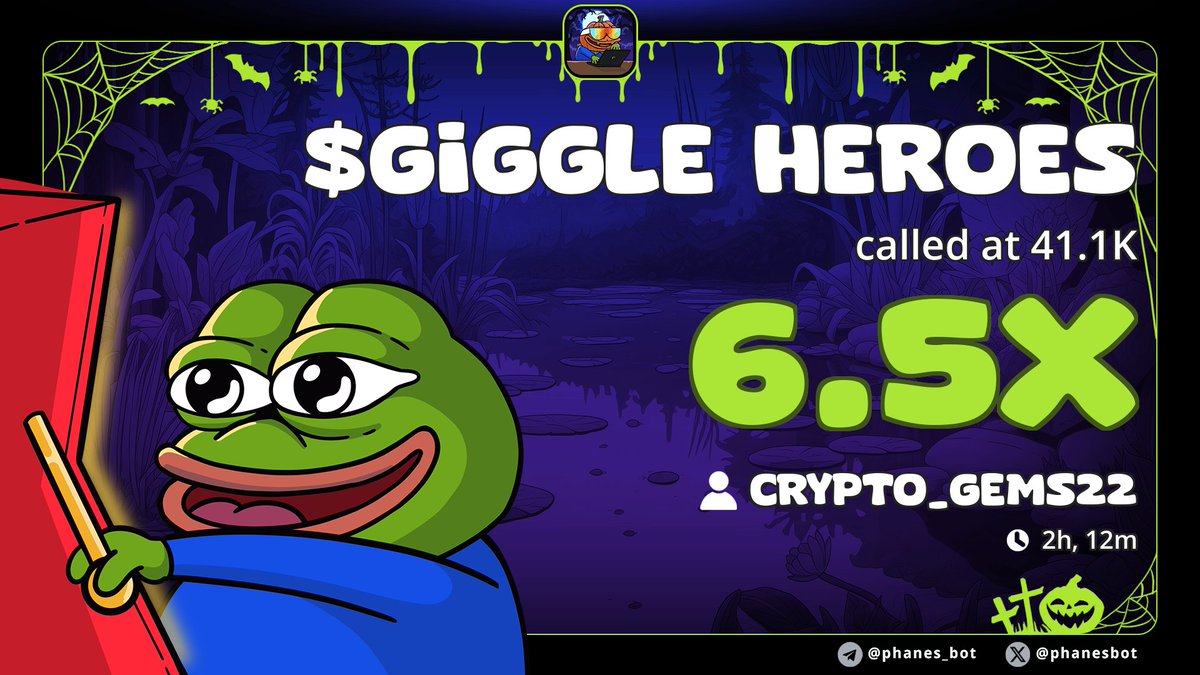 6.5x pump from my call on $GIGGLE HEROES
TG frens eating 🥣 good always 🤑 🤑

0xe29a183d8546b18dd95825180419cffc2b264444