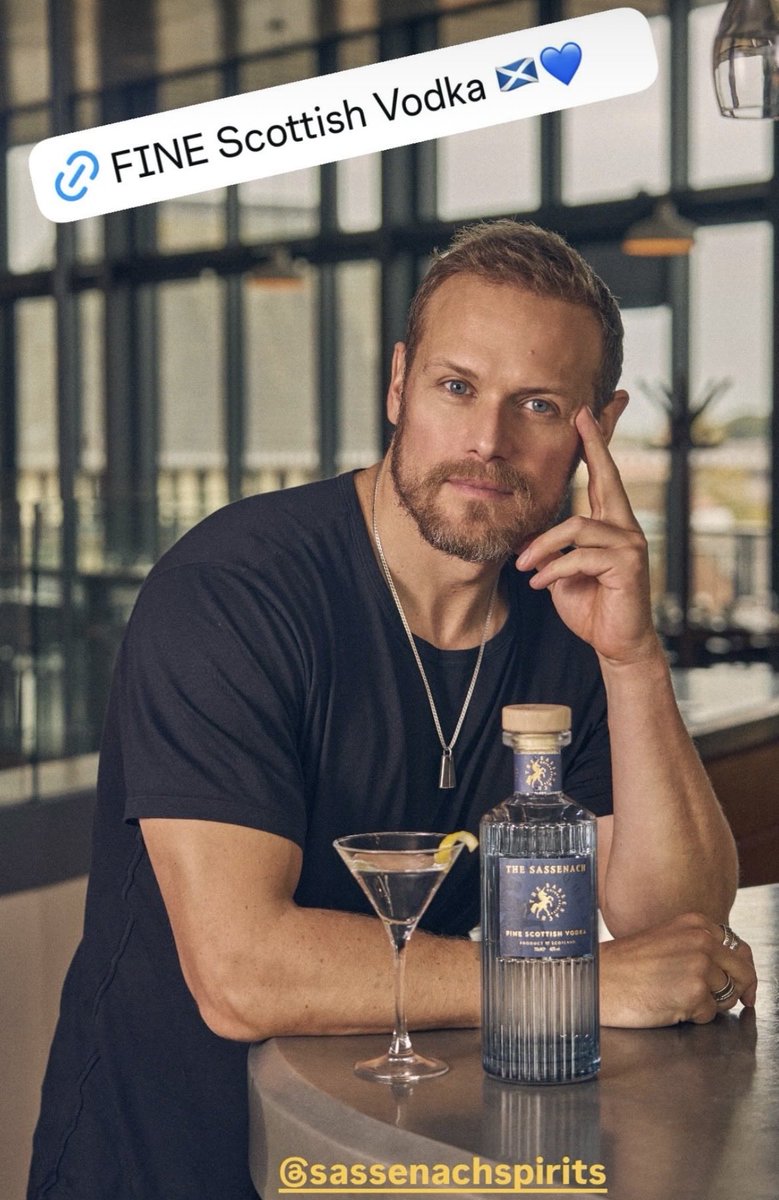 We will also love your Sassenach Vodka 🥰 
<a href="/SamHeughan/">Sam Heughan</a> 
#Gallowaydistillerie
#thesassenachfinescottischvodka