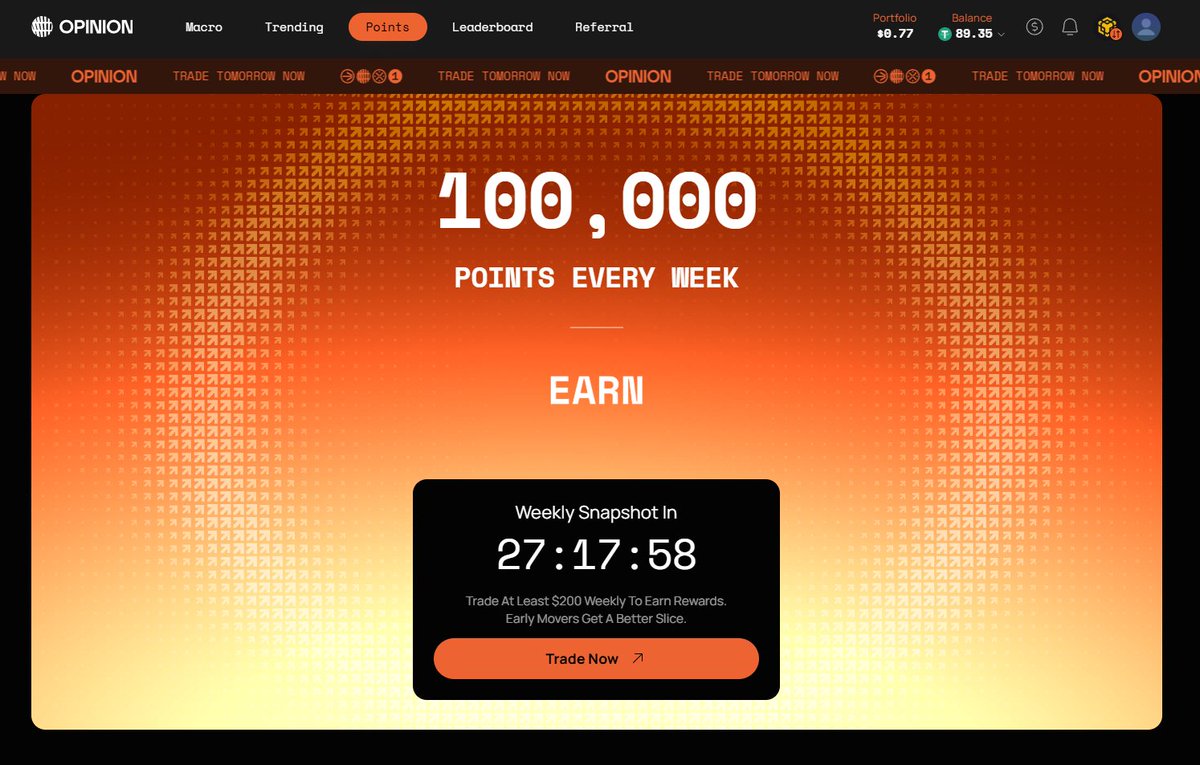 简单体验了 <a href="/opinionlabsxyz/">Opinion ⁒</a>   给大家分享点有用的经验

1.下单时最好用限价单(limit)  手续费非常低 
市价单手续费非常高 2个点 不建议用 磨损特别大

2.限价单输入框有BUG 不支持手打小数点后一位
但是可以从其他地方复制后粘贴进去 

3.目前流动性还是太小了 订单薄没有量 特别是半夜没人