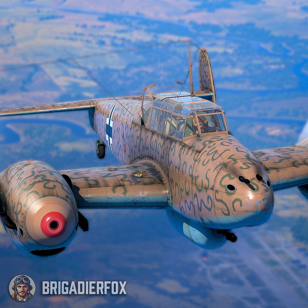 BrigadierFox's tweet photo. ✈️ 𝐁𝐟 𝟏𝟏𝟎 𝐂-𝟔 – 𝐆𝐞𝐫𝐦𝐚𝐧𝐲, 𝟏𝟗𝟒𝟎
A rare experimental variant of the Bf 110, the C-6 mounted a 30 mm MK 101 cannon for anti-bomber and ground-attack trials. Only a handful were built before the weapon proved impractical in combat

📷In-game captures from #WarThunder https://t.co/W2SoIYnvJk