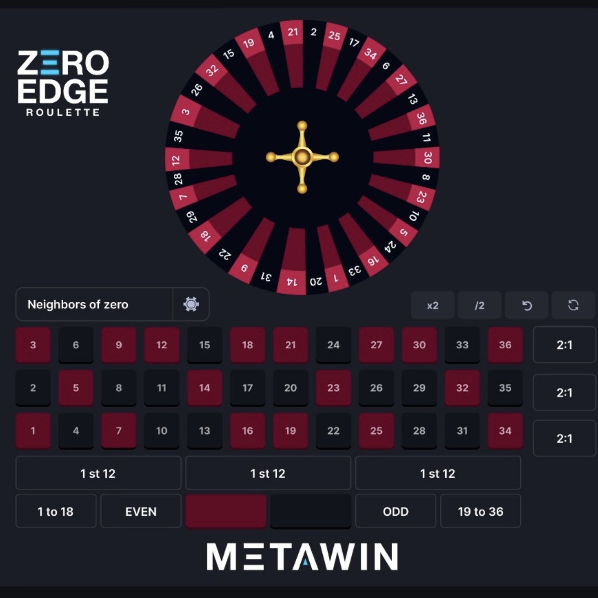 SKEL.eth (@skelhorn) on Twitter photo Forget Singapore, Forget Las Vegas and forget any Roulette game with a 0, 00’s or worse 000’s on it. 
You won’t find a 0 on our table. 🚫
Play Zero Edge Roulette now at MetaWin.
Tag someone you think should try this and repost for the chance to win $1500. Forget Singapore, Forget Las Vegas and forget any Roulette game with a 0, 00’s or worse 000’s on it. 
You won’t find a 0 on our table. 🚫
Play Zero Edge Roulette now at MetaWin.
Tag someone you think should try this and repost for the chance to win $1500.