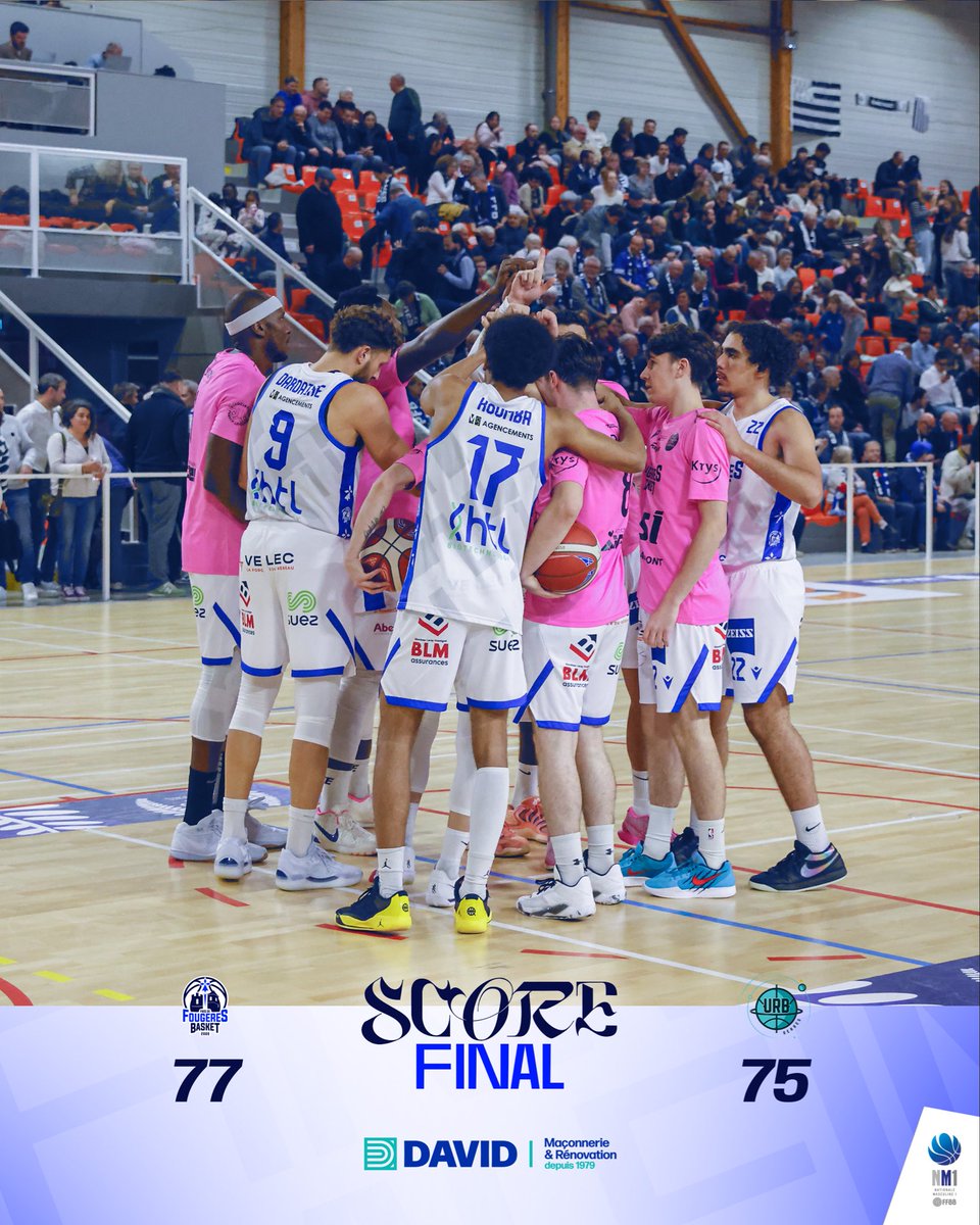 𝑺𝑪𝑶𝑹𝑬 𝑭𝑰𝑵𝑨𝑳 🏀

Dominants et devant à la mi-temps, nos Blues Brothers se sont fait peur face au gros retour des rennais en 2ème mi-temps ! 🥵

Mais à la fin c’est le PFB qui s’impose dans les dernières secondes 🤯🤩

👉🏼 Présenté par David Construction
