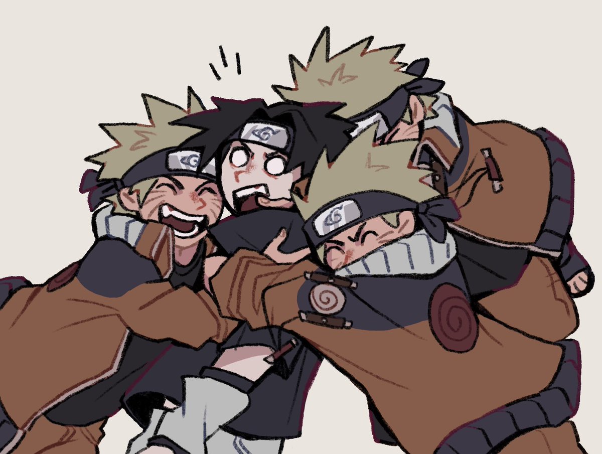 Surprise hug attack! #sasunaru