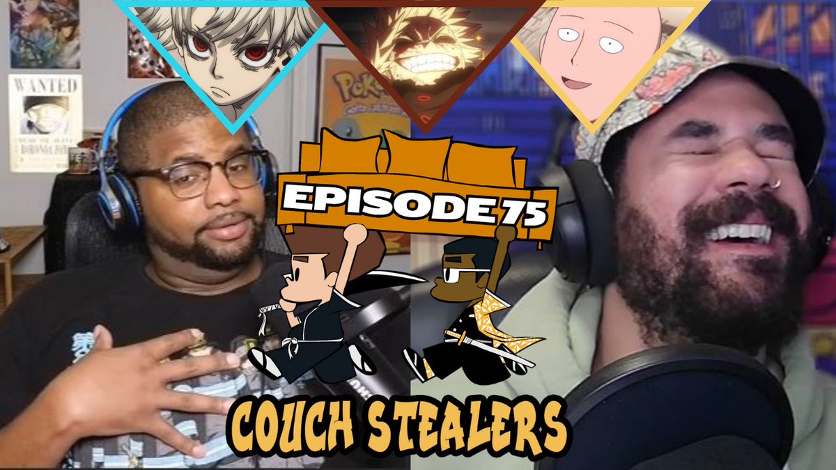 CouchStealers's tweet photo. Couch Stealers Episode 75 is live right now!
Topics:
- Bakugo’s best moment in My Hero Academia
- The animation concerns in One Punch Man Season 3
- What would our vital instruments be? #alwaysroom https://t.co/aK8q5DSaHu