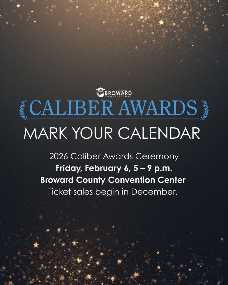 Congrats to the 2026 Caliber Awards Semifinalists!

They inspire excellence every student, every school, every day. 👏

🎉 Celebrate their impact on February 6, 2026, at the Greater Fort Lauderdale/Broward County Convention Center.