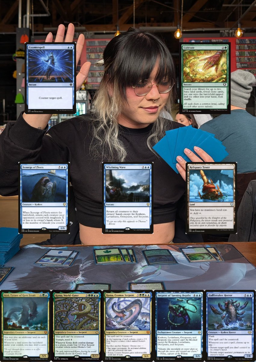victryena's tweet image. the girl and 10 magic cards to get to know her (in response im bouncing on it)