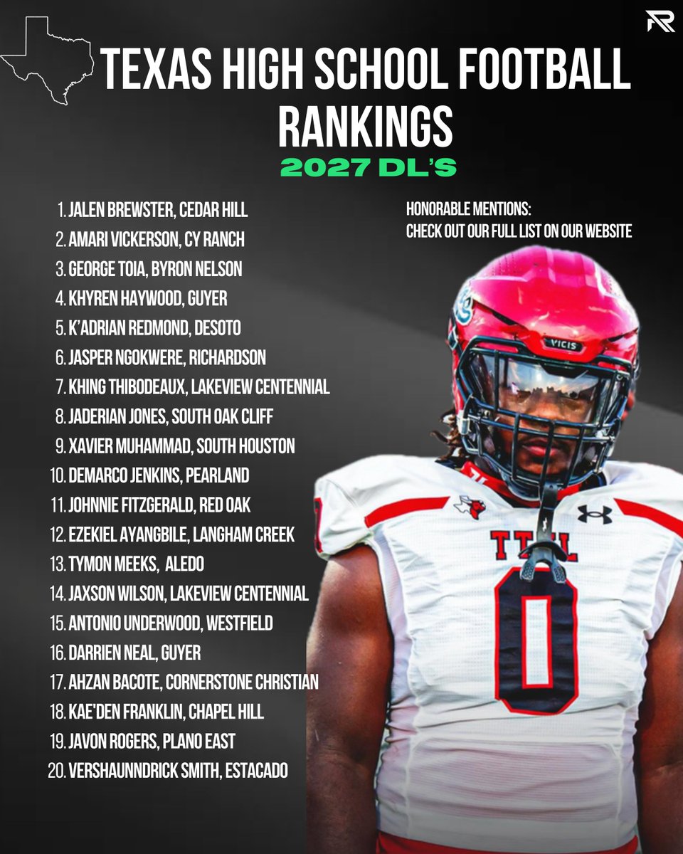 RallyPrepsTX's tweet image. 2027 #txhsfb DL's Re-Rankings📈