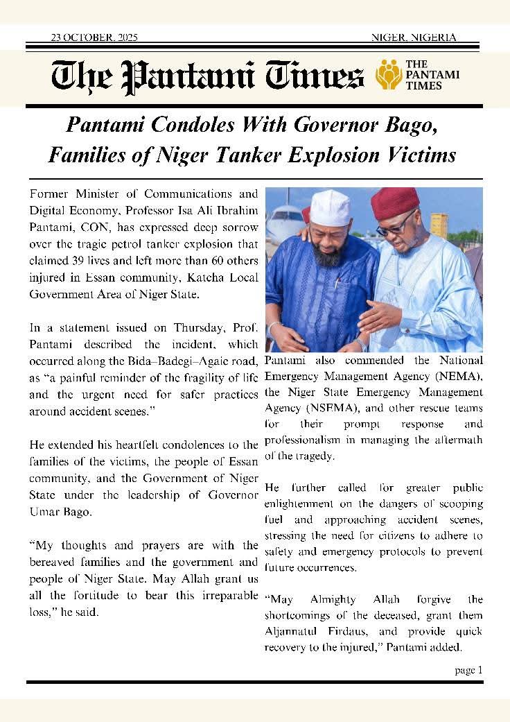 IbrahimVokna's tweet photo. #ProfIsaPantami Condoles With Governor Bago, Families of Niger Tanker Explosion Victims

#TPT https://t.co/jlfo2SErhC