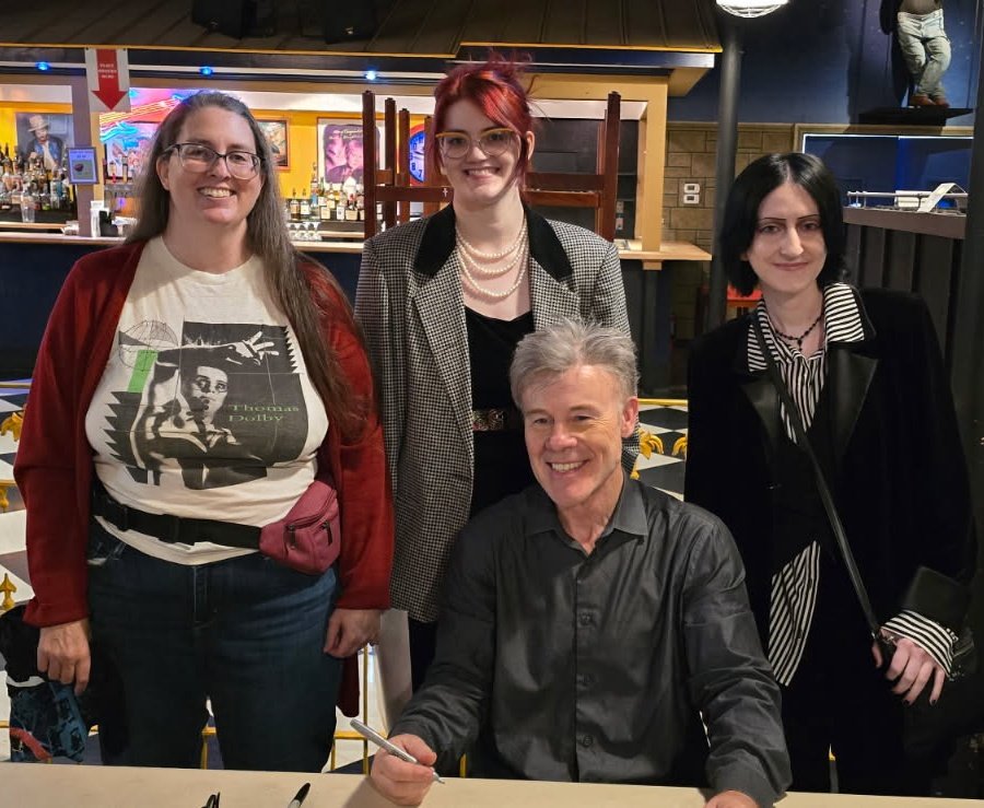 vaneruin's tweet image. I didn't think we would literally meet Thomas Dolby after his show but we did🤯 @crumbletodust