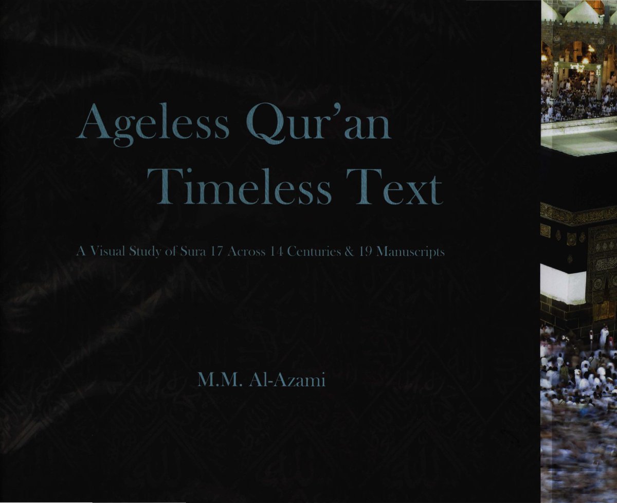 کتاب ارزشمند "النصّ القرآني الخالد عبر العصور» پژوهشی جالب در باب اصالت متن قرآن است که با انتخاب سوره‌ی «اسراء» و بر پایه‌ی 19 مصحف مختلف از حدود قرن اول هجری تا دوران پس از آن انجام پذیرفته است. در کانال تلگرامی‌ام ضمن معرفی کوتاه اثر، فایل آن را نیز قرار داده‌ام.
