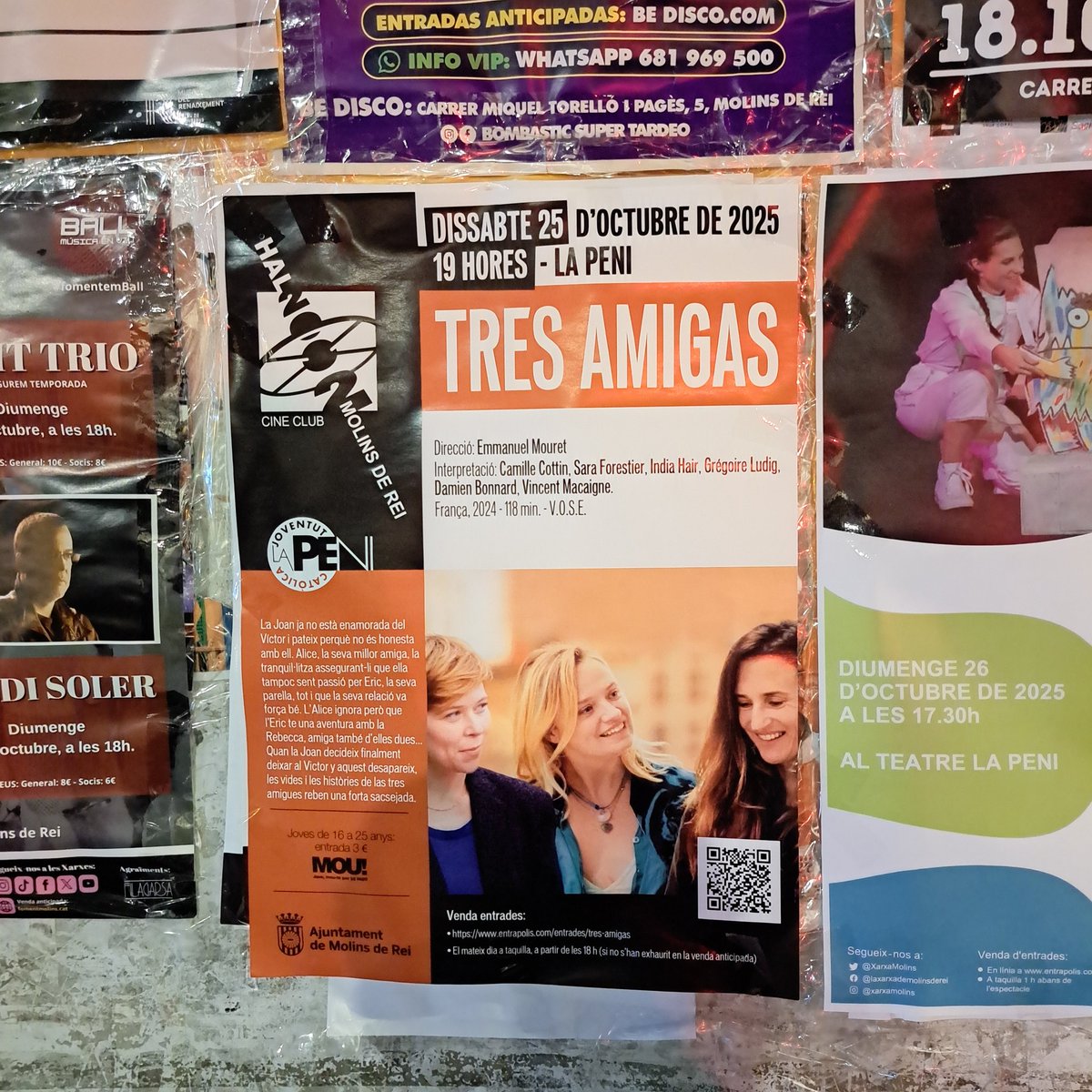 🎬 Demà dissabte 25 d'octubre, a les 19.00 h, al <a href="/teatredelapeni/">Teatre de La Peni</a>, 'Tres amigas' d'Emmanuel Mouret (França, 2024). VOSE.

🎟 Entrades anticipades: entrapolis.com/entrades/tres-…

ℹ️ Més informació: cineclubhal2002.cat