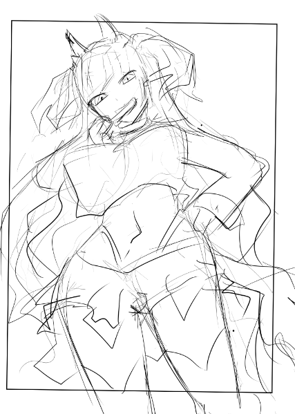 朝酒)ケモ度低めの馬キャラ(♀)描こうとするとどーやってもウマ娘のパチモンにしかならん件。年賀絵どーすっかなー 