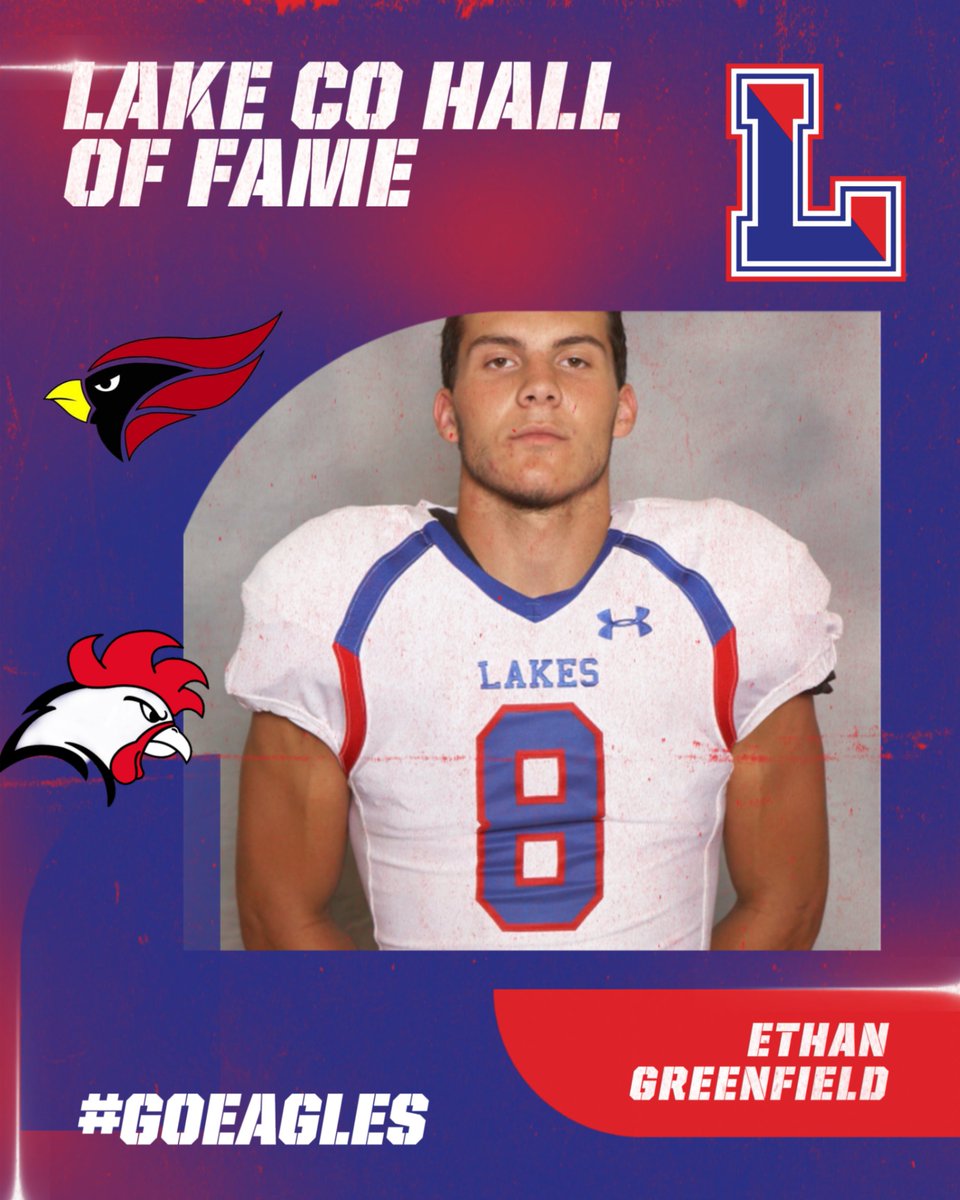 From Lakes to North Central to Helsinki and back - the Eagles will recognize alum ETHAN GREENFIELD on his outstanding football career as he is inducted into the Lake County Hall of Fame at tonight's game! #GOEAGLES