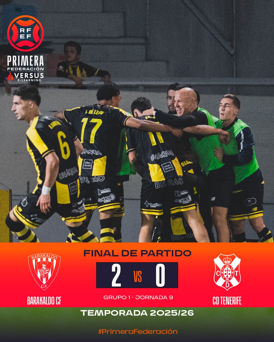 Primera_RFEF's tweet photo. 𝗙𝗜𝗡𝗔𝗟 | #BarakaTenerife

🧨 ¡Víctor San Bartolomé doblega al Tenerife!

#PrimeraFederación | #VersusELearning https://t.co/Nb0Pycvhhh