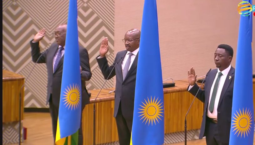 Drfrankhabineza's tweet image. Today we were sworn-in by the President of the Republic as new Senators. My sincere appreciation to all political parties  @NFPO_Rwanda who entrusted me with these new responsibilities. #Rwanda @RwandaParliamnt @RwandaGov @DemGreenPartyRw #Rwot