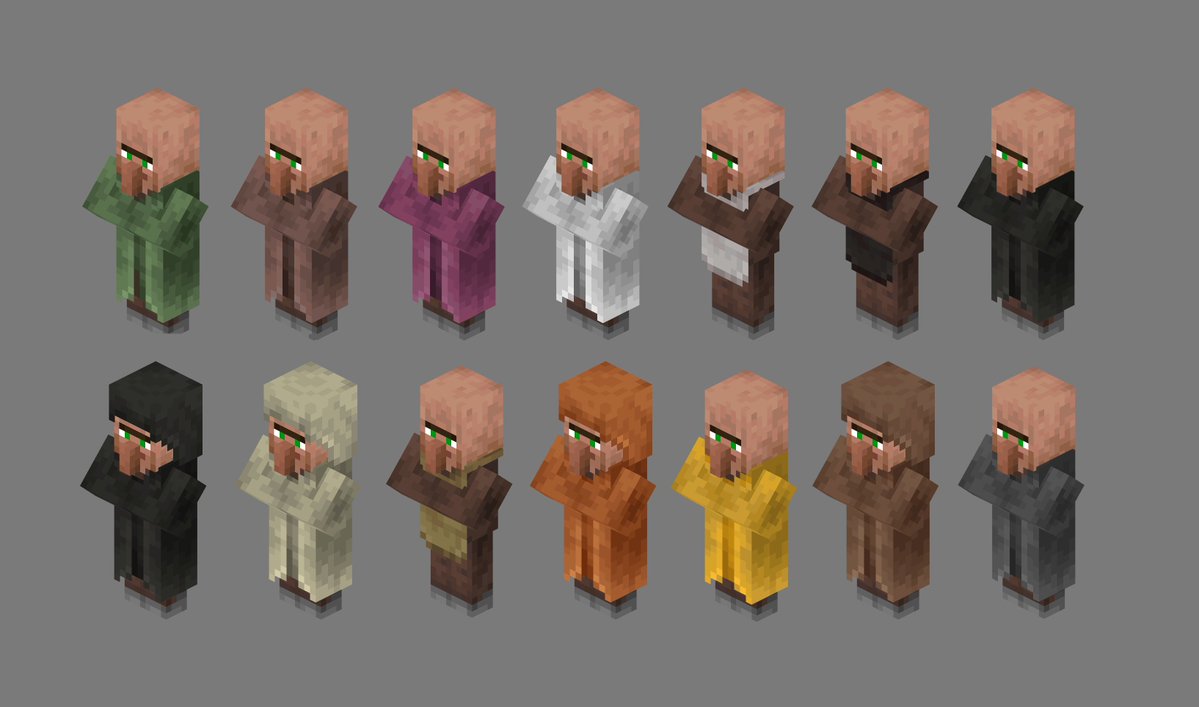RedPierre01's tweet image. Retextured Villagers!
#minecraft #resourcepack #pixelart
