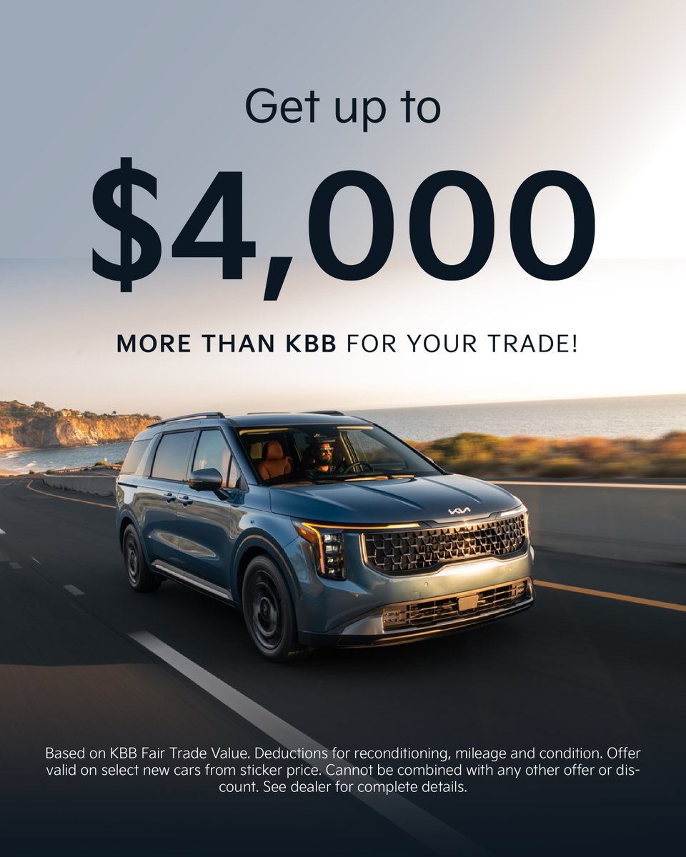 BattlegroundKia's tweet image. Thinking about trading in? Now’s the time! 🚗 Get up to $4,000 more than the KBB value for your trade at Battleground Kia.

Stop by today for an appraisal and drive home in something new: bit.ly/4nTDibs
#BattlegroundKia #KiaDeals #FallSavings