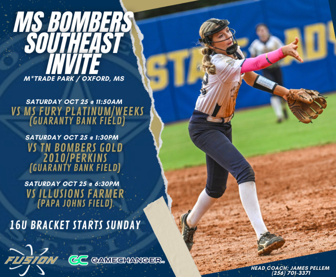 Can’t wait to play this weekend in the Bombers Showcase in Oxford, MS. Come see us!!