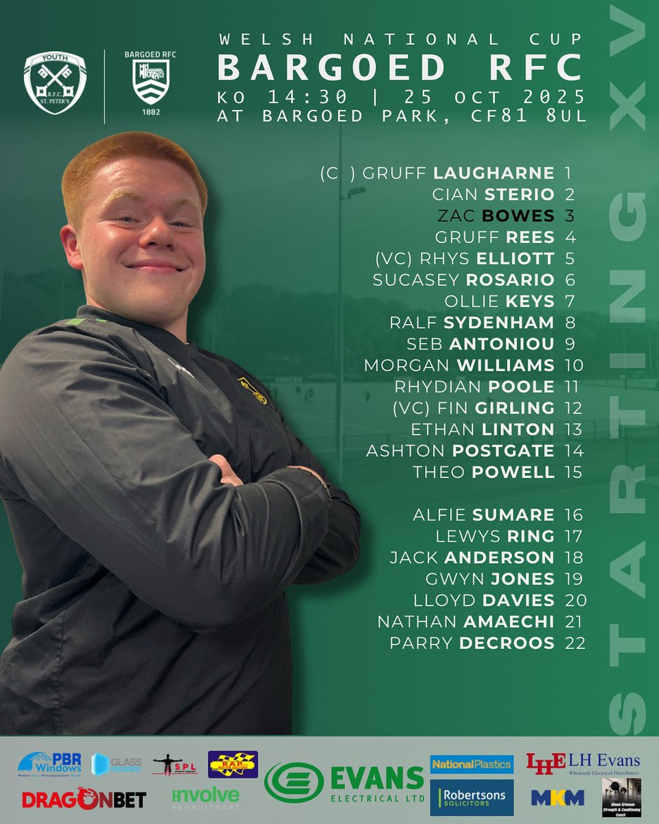 Match day squad v <a href="/Bargoedrfc/">BargoedRFC 🏉</a> Youth