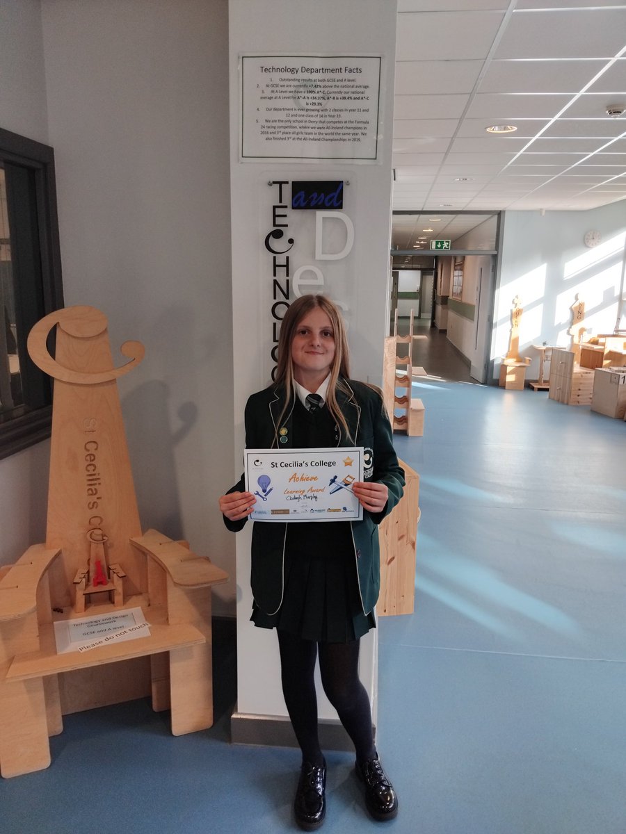 Congratulations to Freya, Emily and Clodagh for receiving student of the month awards, well done ladies and enjoy your mid term break <a href="/StCeciliasDerry/">St. Cecilia’s College</a>