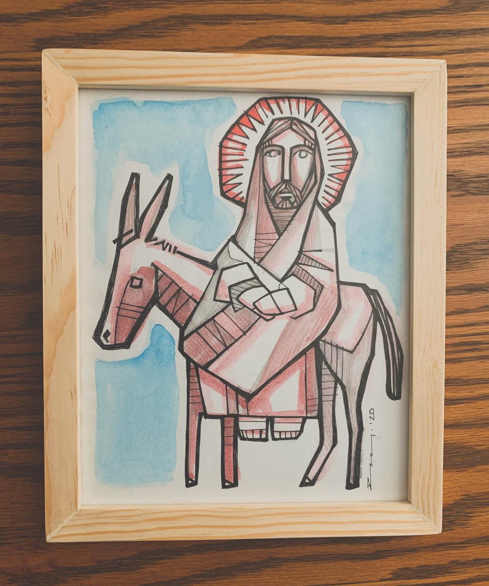 Jesús manso en burro
