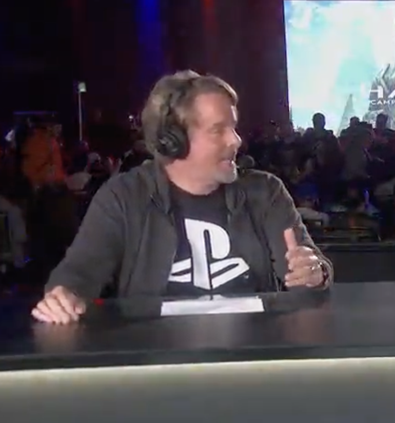 Halo's community manager wearing a PlayStation shirt. Crazy timeline.
