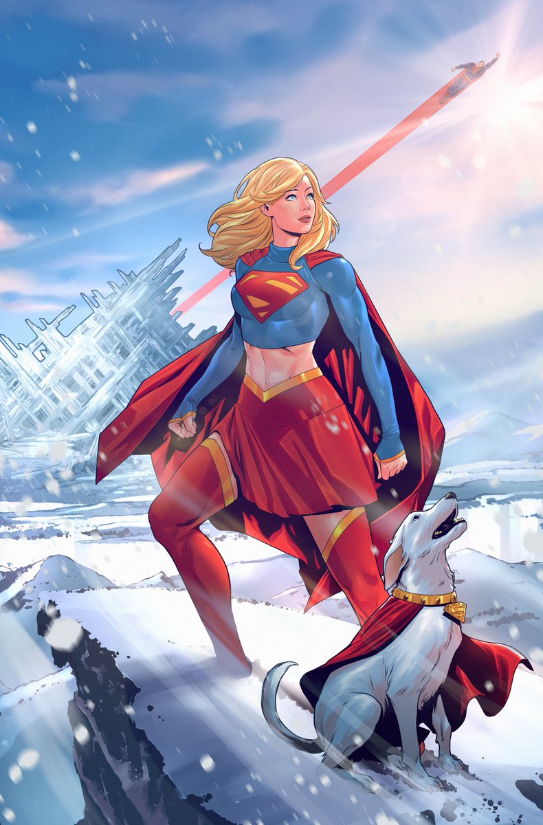 Yay, finally, I can share my Supergirl variant cover with the process! Thankfully, I have editors; I couldn't choose just one option this time! haha☺️☺️