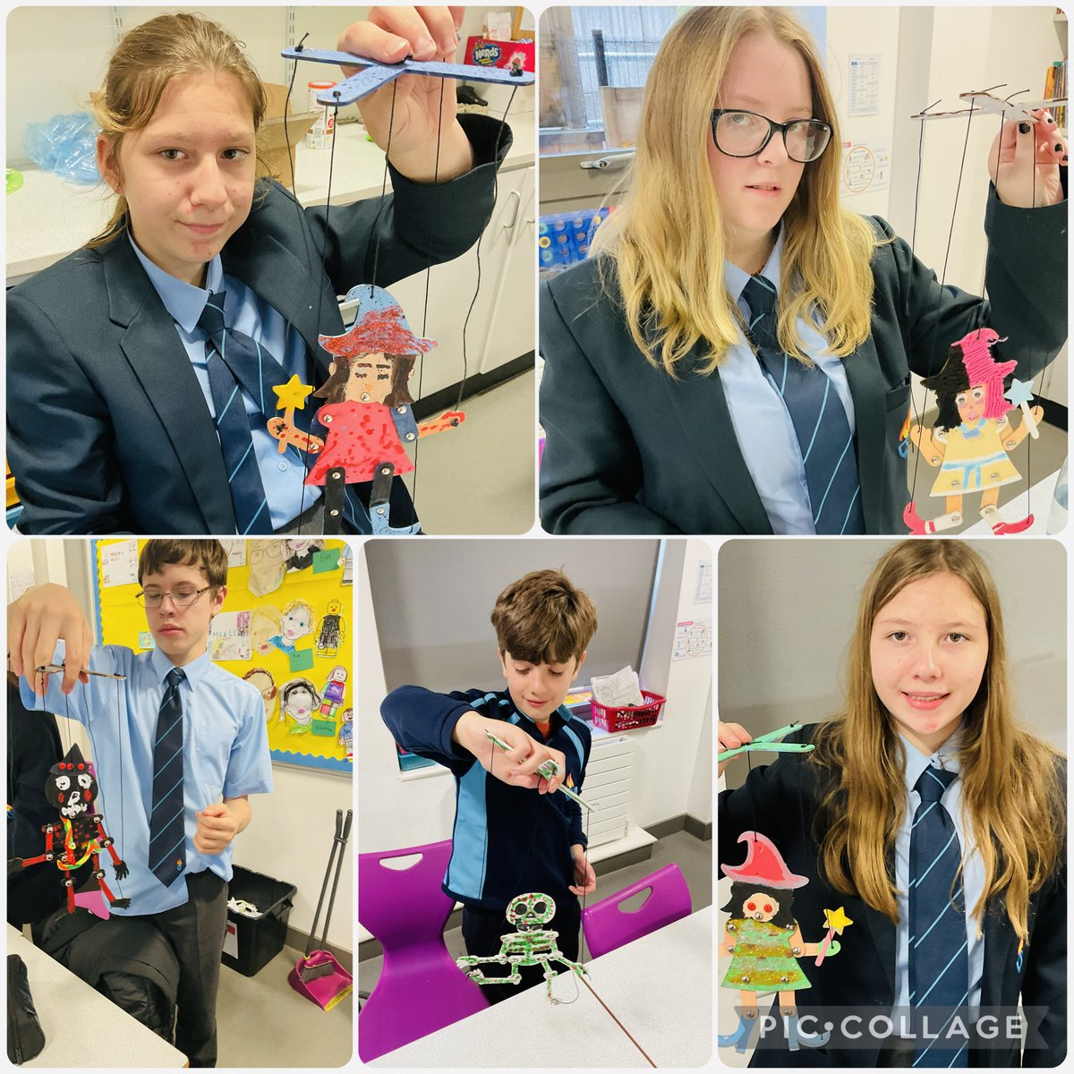 MCS_SRB's tweet image. Year 9 getting creative again. But this time in Design and Technology, where they have designed and created their own wooden puppets. Super job! 🎃🧙☠️💀