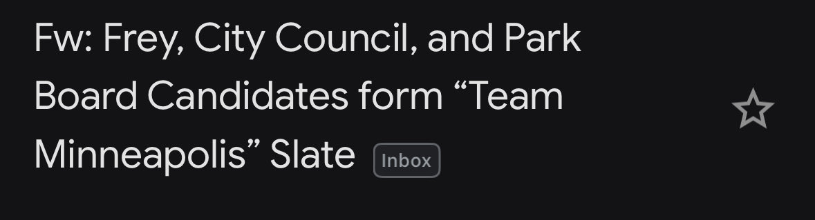 taylr's tweet image. propaganda efforts around jacob frey claiming as “team minneapolis” are desperate, trying to say that anyone who opposes you is therefore against the city itself, but park board candidates screwed out of an endorsement by frey pulling delegates signing onto this is even sadder
