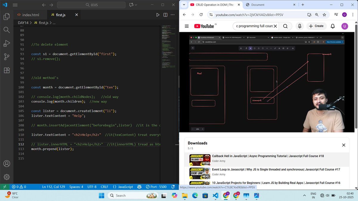 UtkarshVer28662's tweet image. DAY29:(of learning web development with @rohit_negi9 sir)
Done with CRUD Operation in DOM
#coderarmy  #100daysofcoding