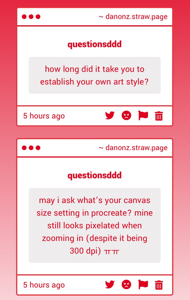 hmm im not sure, maybe 2 years?
as for my canvas sizes they usually vary between 2000x2000px and above, 2000x2000 is the size i use for comics, headshots etc, i go higher if its anything else but try not to go above 4000px (sorry too much yap)