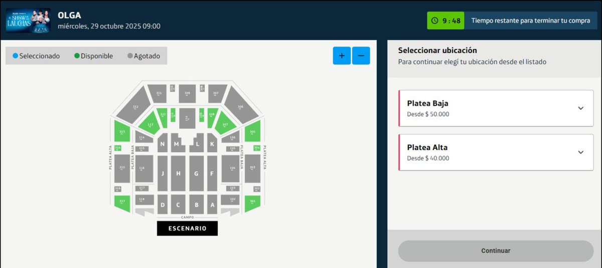 fchvalle's tweet photo. @olgaenvivo Hay tkts. En varias zonas. 
Pero debe ser más "wow" poner q se vendió todo https://t.co/cRaesYpVj2