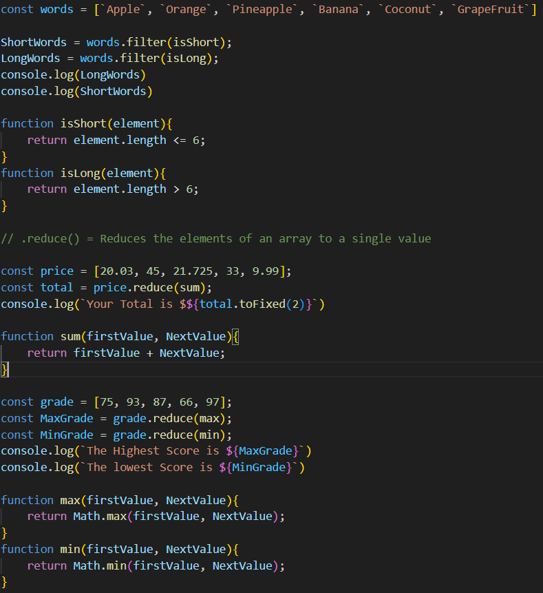 xavia_47's tweet image. So, this week I've been really busy so I've not been learning much tho I make sure I learn something per day 
And today being my day 13 of the #100daysofcodingchallenge of my #JavaScript journey, I learnt .filter(), and .return()🙂↕️