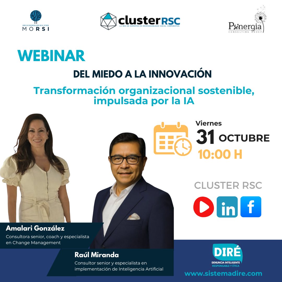 ¿Quieres descubrir cómo la Inteligencia Artificial puede impulsar la innovación y la sostenibilidad dentro de tu organización?

🔗 Enlace directo: youtube.com/@morsiicluster…
📲 Más información: contacto@sistemadire.com | +52 1 55 6430 9167🌐 Conoce más en: sistemadire.com