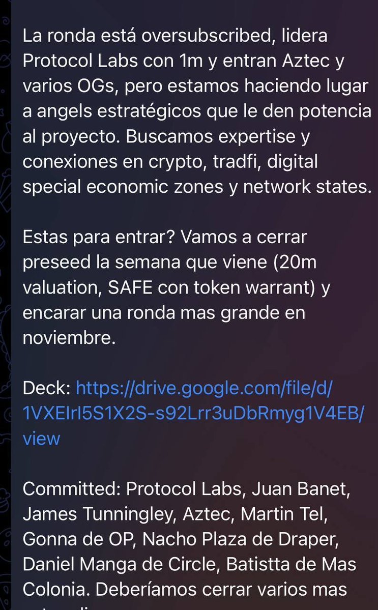 Hi @MiliFortunata and @crecimientoar board, Based on the written  communications circulated by members of your group, the following points  are established on the face of the messages: - Funds are being solicited