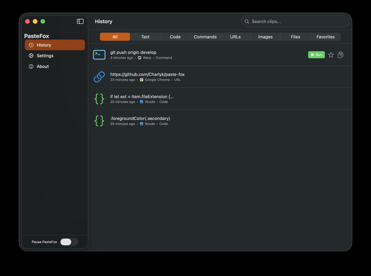 eduardalbu's tweet image. 🚀 Midnight coding win! 

Rewrote my app after a week’s grind—swapped AI clipboard for a DEV-FOCUSED, FULLY OFFLINE tool! 

Detects code snippets, terminal commands, file paths, RUNS them, opens in Finder. Next: auto-format code. Would YOU use this? 🧑‍💻 #DevTools #Coding #IndieDev