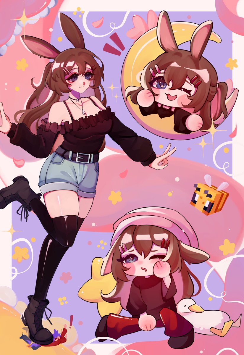 BarleyB0's tweet image. Look at the cutest B0bunny 🥹

🌙🐇✨🐝

Thank u for the bday gift @Zwyx__ !!!
@KAEEK00 did such a great job with this piece 🥺✨ I literally love it so much~