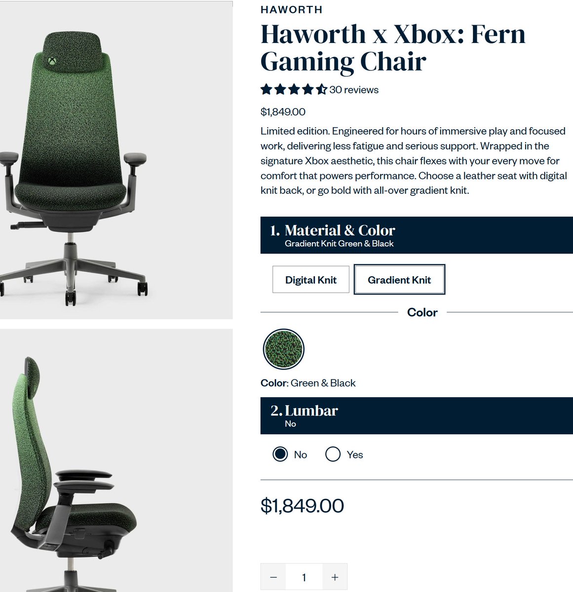 Saw those Xbox gaming chairs, haven't bought a gaming chair in years. Look at this price 😆