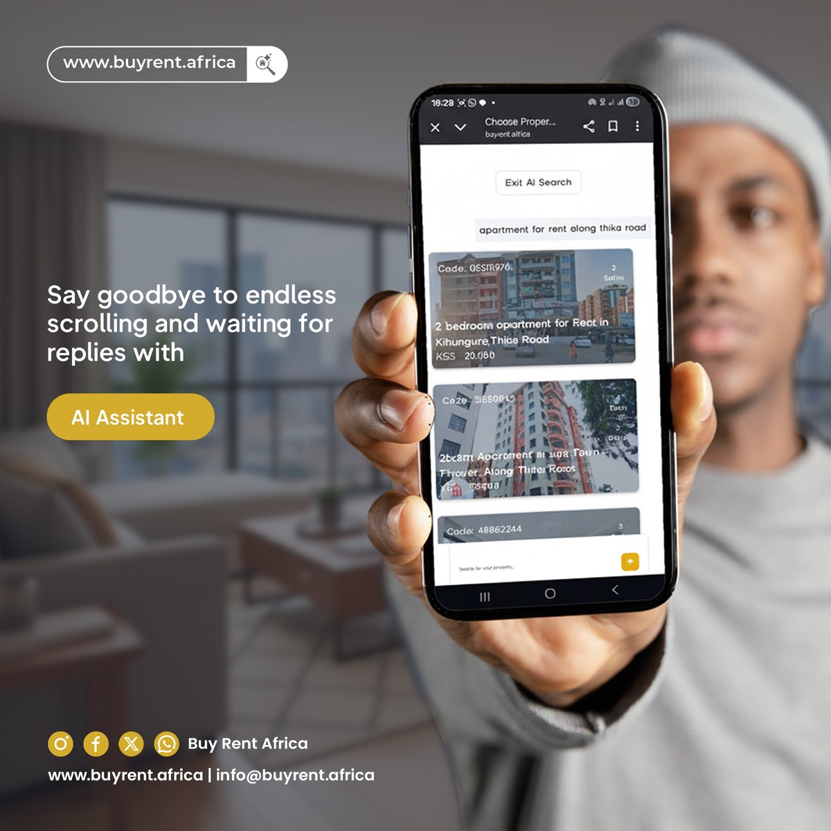 BuyRentAfrica's tweet image. Say yes to a simple and easy home search. say yes to Buy Rent Africa!
#BuyRentAfrica #HouseHunting #HomeHunting #BuyRent