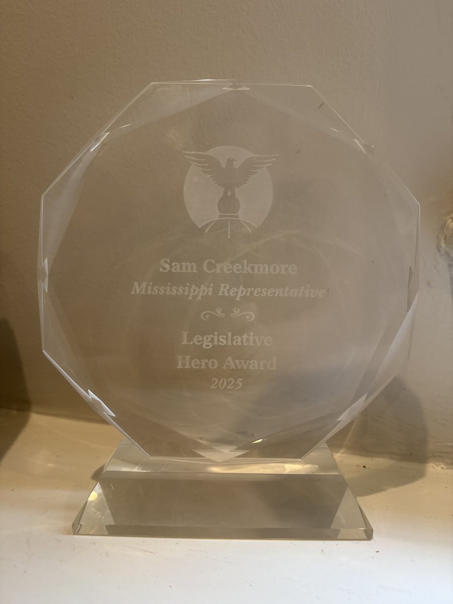 Last night I attended The Mississippi Center for Public Policy awards gala celebrating Mississippi’s successes.  I was too grateful to receive the Legislative Hero award for being a champion for certificate of need reform in the Mississippi House of Representatives.
