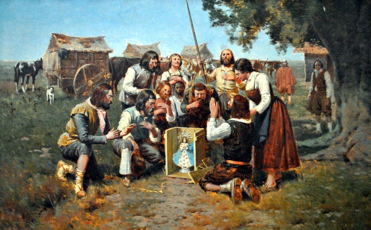 alejandrocsome's tweet photo. El Camino Real entre el puerto de Buenos Aires y Peru. Una carreta, una caja de madera y un niño esclavo. Una imagen de terracota del rancho a la basilica. Los peregrinos, los milagros y la Patria.

Esta es la historia de una implantación sagrada: la de la Virgen de Luján. https://t.co/tAleZfByN8