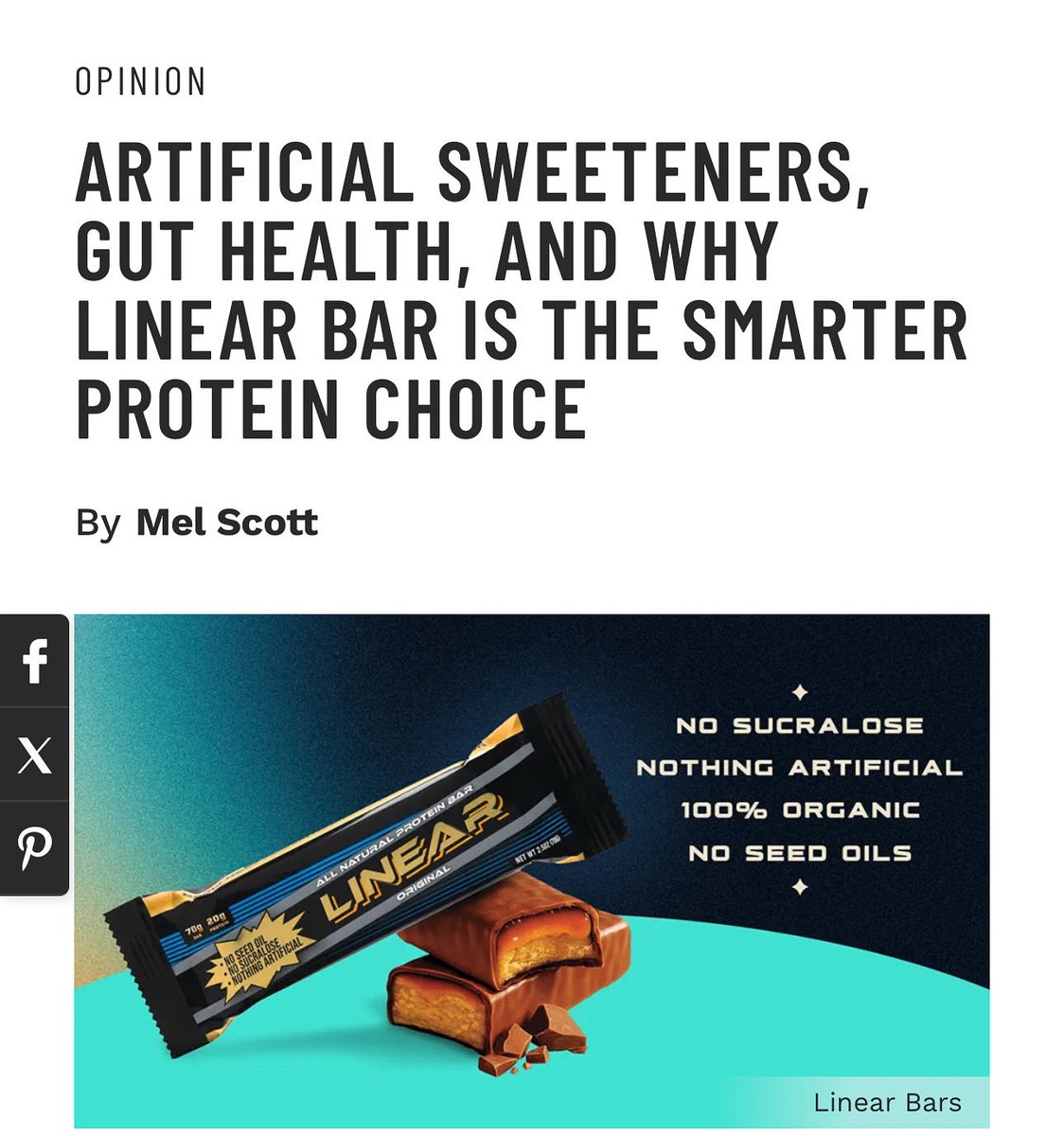muscle_fitness's tweet image. ARTIFICIAL SWEETENERS, GUT HEALTH, AND WHY LINEAR BAR IS THE SMARTER PROTEIN CHOICE

By Mel Scott

Read Article 
muscleandfitness.com/features/opini…

 @linear_bar 
#linearbar #muscleandfitness #news #guthealth
