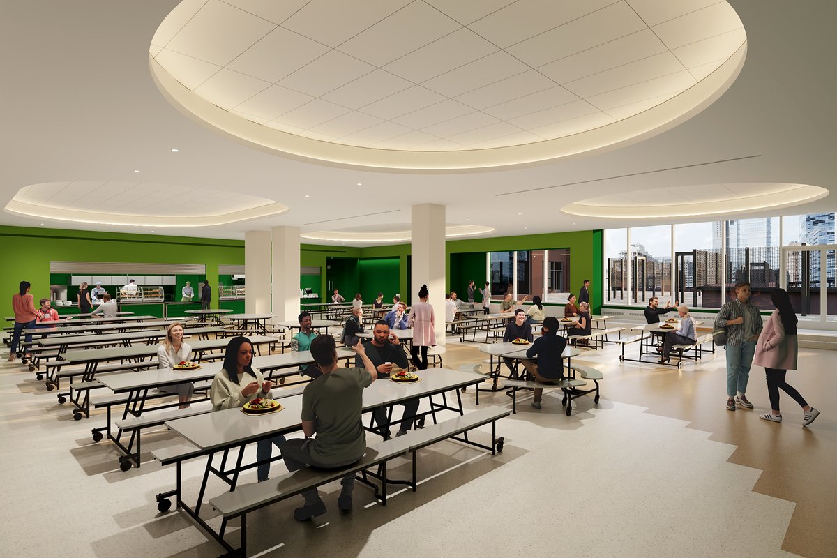 We’re thrilled to share a first look at Prospect Schools’ new 130,000 SF high school in Downtown Brooklyn—a “Building Within a Building” transformation featuring light-filled classrooms, a vibrant cafeteria, and a full-size gym. Excited to bring this vision to life!