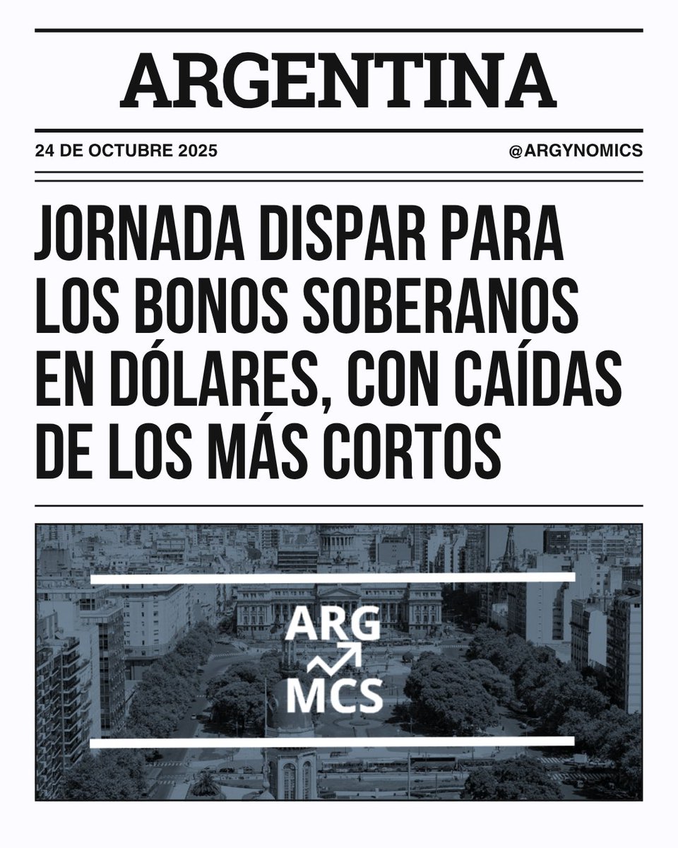 argynomics's tweet photo. Actualización económica 24-10-2025
✅Aumenta el consumo
🚨Jornada dispar para los bonos soberanos en USD https://t.co/2QrXBeyurg